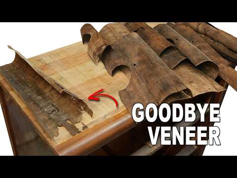Simple Solution To Damaged Veneer… 1940s Art Deco Dresser Restoration