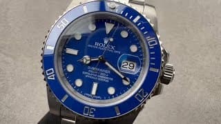 Rolex Submariner White Gold "smurf" 116619lb-0001 - Rolex Certified Pre-owned Watch Review