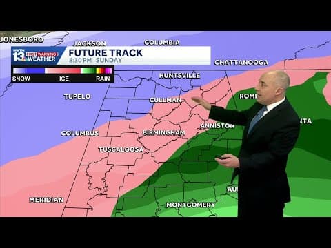 Winter Storm Watch: Ice Impacts North Alabama, Mostly Rain In Birmingham This Weekend