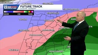 Winter Storm Watch: Ice Impacts North Alabama, Mostly Rain In Birmingham This Weekend