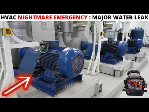 Hvac Nightmare: Emergency Pump Failure Floods A Chiller Plant (centrifugal Pump Leak Disaster)