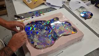 This Customer Made Me Turn His Cd Collection Into A Guitar