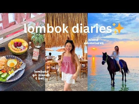 Lombok Diaries 🌊 Island Hopping, Sunset Horse Ride 🌅 Snorkelling, Waterfalls, Morning Yoga 🧘🏻‍♀️