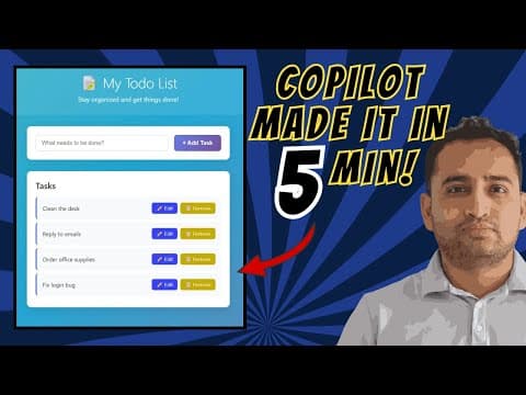 Build A To-do App Using Github Copilot Chat In Visual Studio Code! (no Manual Coding)