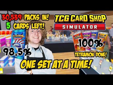 30k Packs In, 5 Cards Left! Master Set Challenge On Tcg Card Shop Sim, We're Up To Destiny!