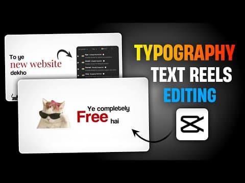 Typography Text Reels Editing Tutorial | Capcut Typography Text Reels Editing | Text Video Editing
