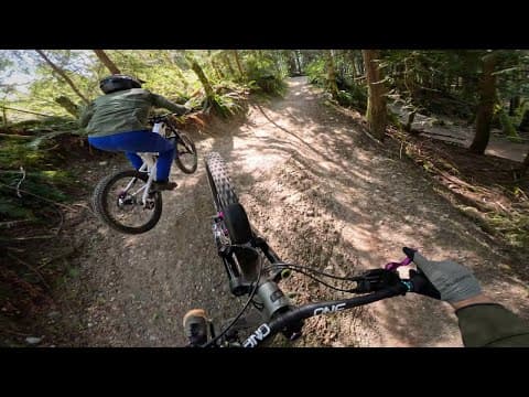 He Rides A Downhill Bike For The First Time! Could Not Believe The Difference!