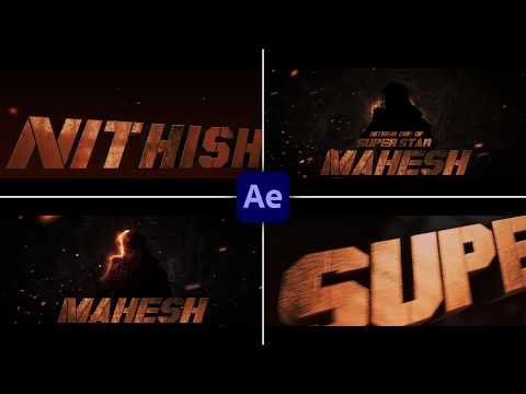 Guntur Kaaram Title Card In Aftereffects || Guntur Kaaram Title Card - Fan Edition🔥