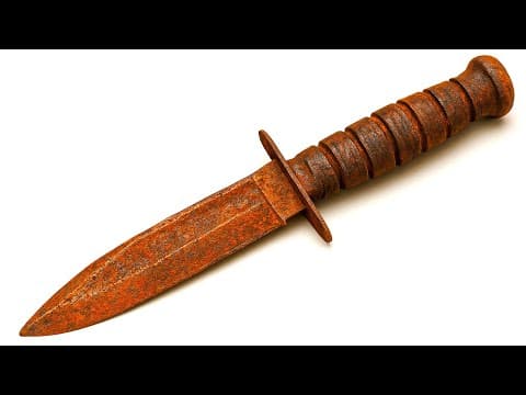 Restoration Rusty Antique Kabar Knife!