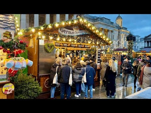 London Christmas Market 2025 | Mayfair Christmas Lights 2025 | London Winter Tour  [4k Hdr]