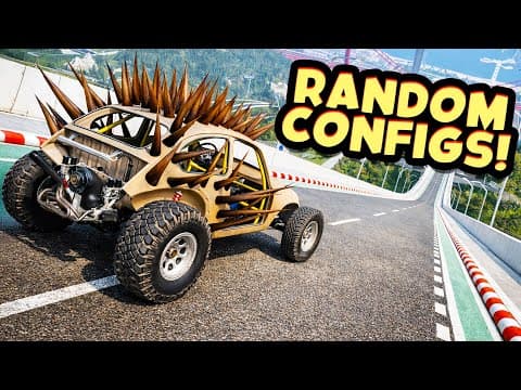 Which Randomly Generated Car Config Can Fly The Furthest On Car Jump Arena? Part 12 - Beamng Drive
