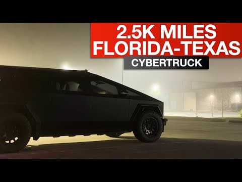 Tesla Cybertruck Road Trip - 2,500 Miles Florida To Texas And Back