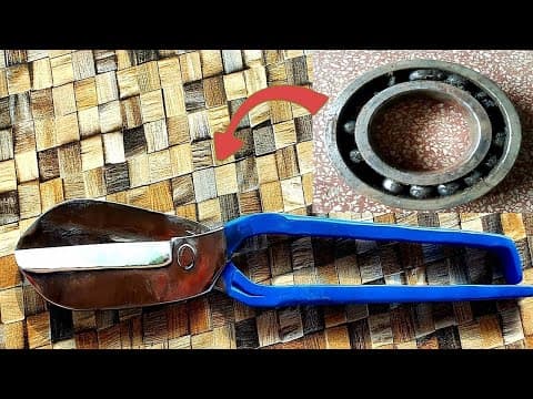 Turning A Rusted Baring Into A Beautiful Metal Cutting Scissor