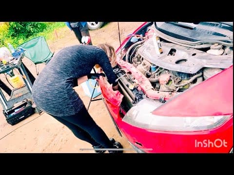 Марина Ремонтирует Радиатор На Хонде 🔥😜