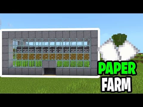 How To Make Paper Farm In Minecraft Bedrock! - Tutorial