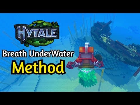 Simple Trick To Breath Underwater In Hytale.