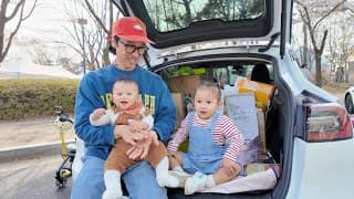 Toddler In Action: Our Daughter Showing Off Her Selling Skills At Flea Market In South Korea
