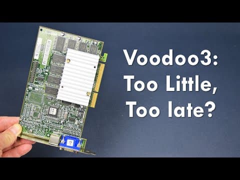 Was The 3dfx Voodoo 3 Too Little, Too Late?