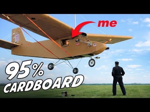 Flying Inside A Cardboard Airplane (manned Flight!)