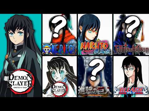 Drawing Muichiro In 6 Different Anime Roles / Art Styles (naruto, Demon Slayer, One Piece, Bleach..)