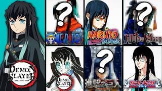 Drawing Muichiro In 6 Different Anime Roles / Art Styles (naruto, Demon Slayer, One Piece, Bleach..)