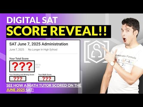 🔥 Math Tutor's Sat Score Reveal — Did Huzefa Ace The Real Test?! 📊😱