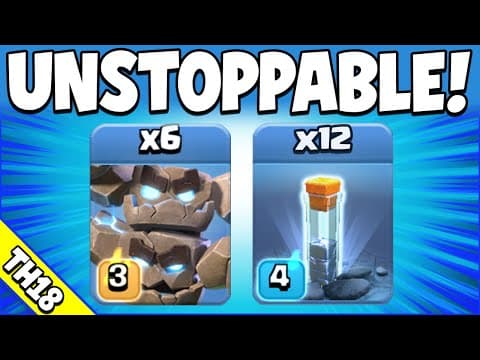Meteor Golems + Totem Spells Are Still Unstoppable After Nerf! Th18 Attack Strategy