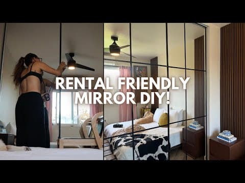 Cheap + Easy Windowpane Closet Doors | $3 Rental-friendly Diy