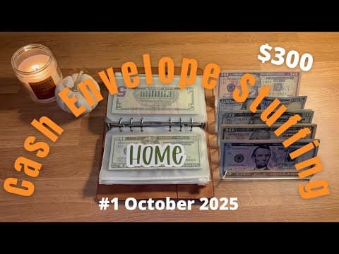First Cash Stuffing Of October 2025 // Weekly Budget // Debt Free