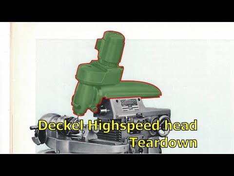 Deckel Highspeed Head Teardown