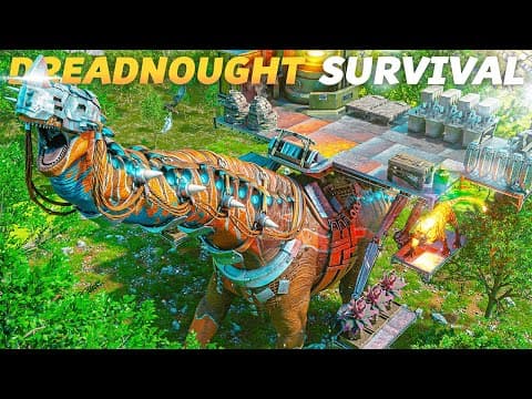Upgrading My Dreadnoughtus Defences Solo On Ark Day 2!