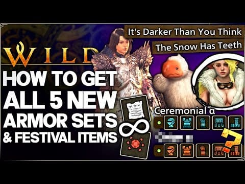 Monster Hunter Wilds - Unlock All 5 New Lumenhymn Armor Sets, Items & Rewards Fast - Fest Guide!