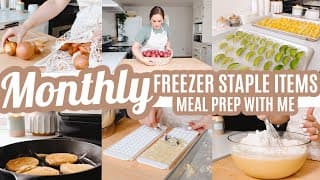 Easy Monthly Freezer Meal Prep Recipes Cook With Me Large Family Meals Whats For Dinner