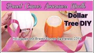 Dollar Tree Halloween Diy's | Breast Cancer Awareness Diy's