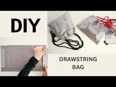 Cherry Drawstring Bag🛍✨ | DIY | Quick Easy Sewing