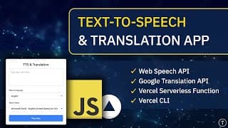 Tts & Translate App | Serverless Functions, Google Translate & Web Speech Api