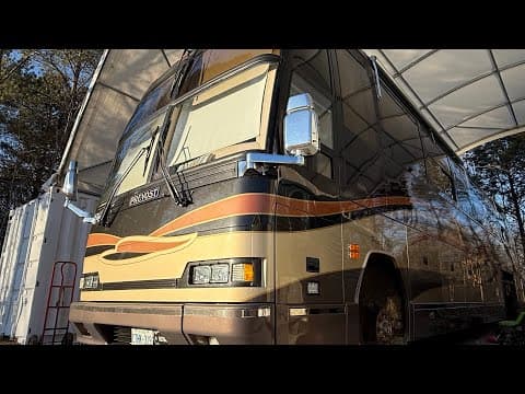 Major Winter Storm Preparations While Trying To Finish The Prevost Bus Maintenance