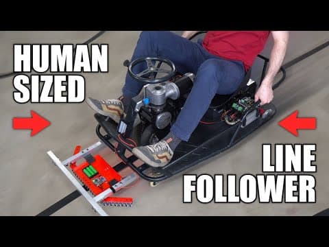 I Built A Human-sized Line Follower Robot