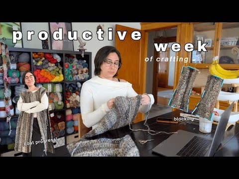 Productive Week In My Life Vlog ✨ Crochet Coat Progress + Dyeing Orders In The Studio