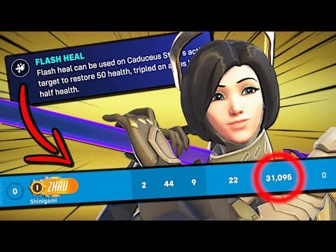 Mercy's Flash Heal Is So Satisfying! 💛 Huge 31,000 Healing! - Overwatch 2