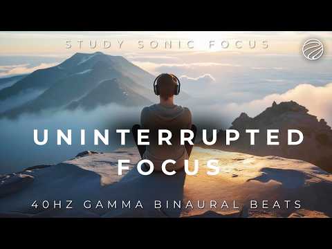 Mountain Of Focus | 34hz Binaural Beats For Study Power | Beta Wave Frequency Deep Focus And Work
