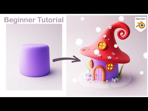 Making A Fairy House In Blender | Blender 4.3 Beginner Tutorial