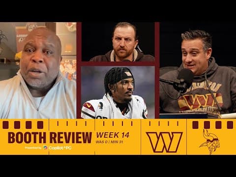 Nfl Week 14 Recap: Commanders Lose To Vikings 31-0 | Booth Review Podcast | Washington Commanders