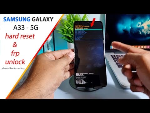 Samsung Galaxy A33 - 5g Hard Reset & Frp Unlock