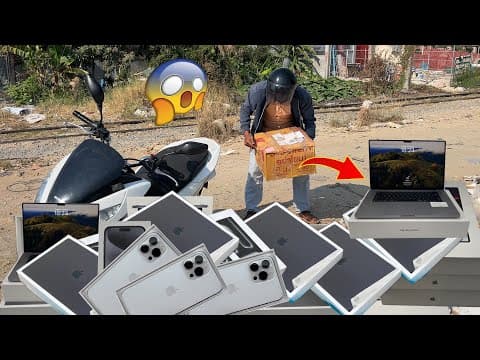 Total Cost = 7000!🤑 Found New Macbook M1_ M3 Pro With Iphone 15 On The Road !