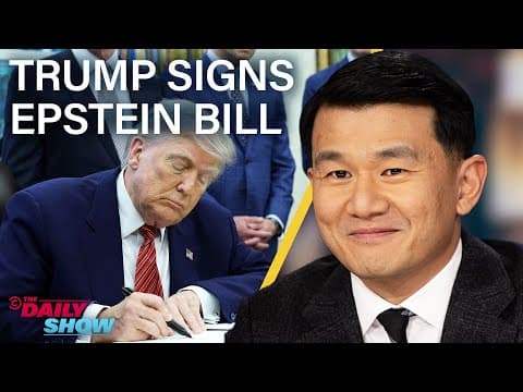 Epstein Bill Has Trump & Co. Freaking Out & Melania Delivers Ai War Cry | The Daily Show
