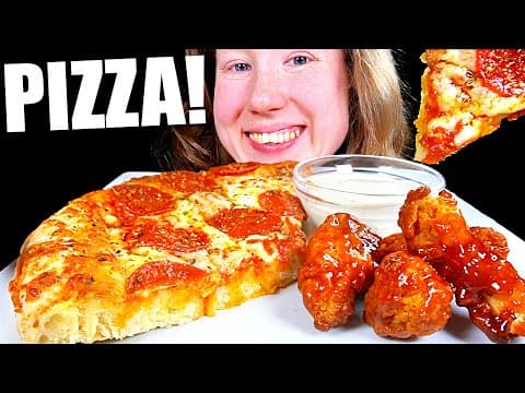 Asmr Pepperoni Pizza Mukbang Eating Sounds