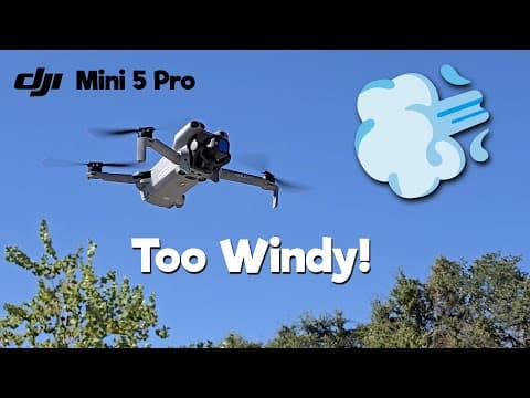 3 Things You Should Know When Flying In The Wind - Dji Mini 5 Pro