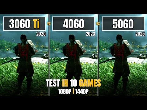 Rtx 3060 Ti Vs Rtx 4060 Vs Rtx 5060 | Test In 10 Games