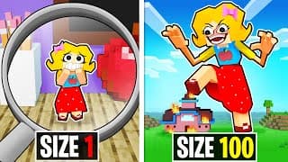 From Tiny To Giant Miss Delight In Minecraft!